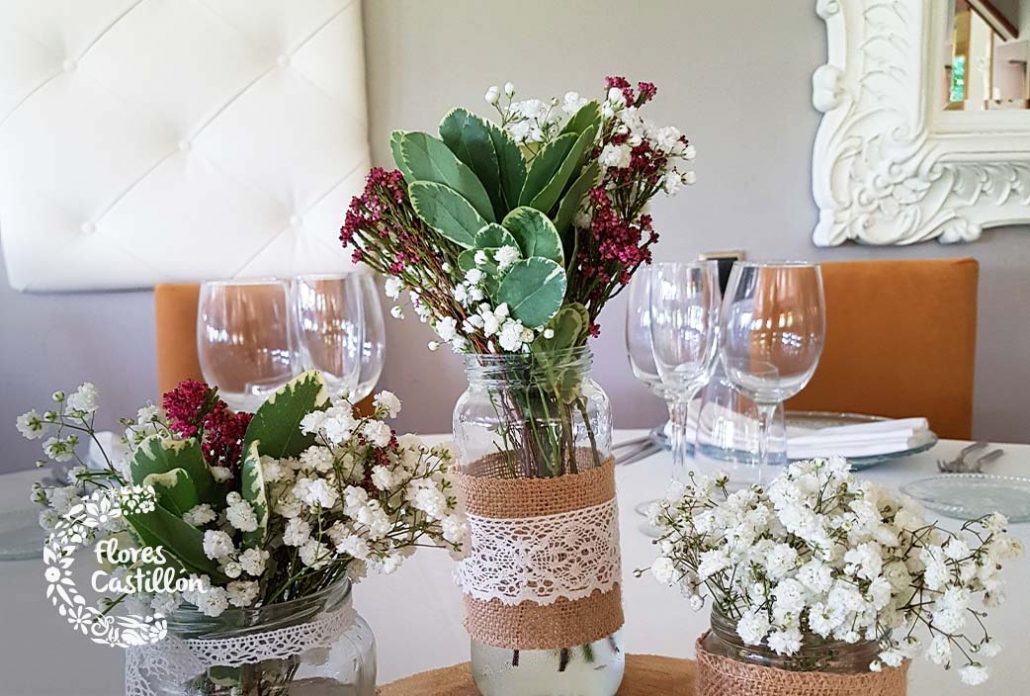 Decoración de centros de mesa para bautizos | Flores Castillón